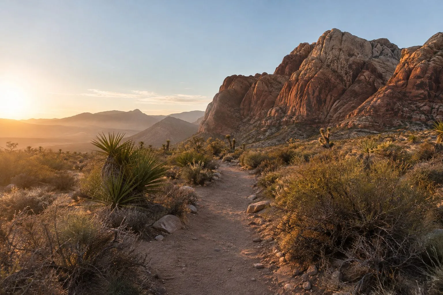 Red Rock Canyon trail near Las Vegas, a favorite weekend escape for Maritza Desilets